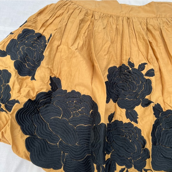 Tibi Skirt size 8 embroidered cotton bubble skirt - Picture 5 of 13